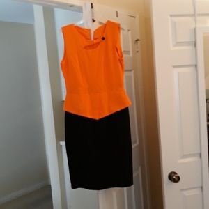 Orange & Black Dress